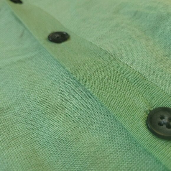 Patrick Assaraf Green Merino Cardigan, sz XS-S - Picture 7 of 8